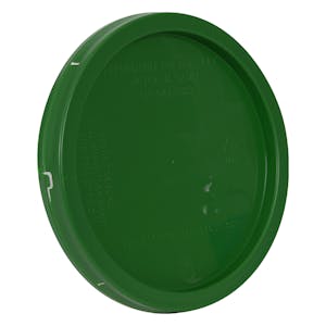 1 Gallon Green HDPE Economy Round Bucket Lid with Tear Tab