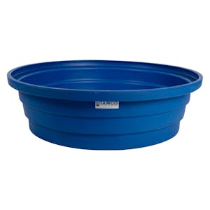 Blue LLDPE Tamco® 1 Drum Drip Tray with 3/4" Drain - 40-3/16" Dia. x 12" Hgt.