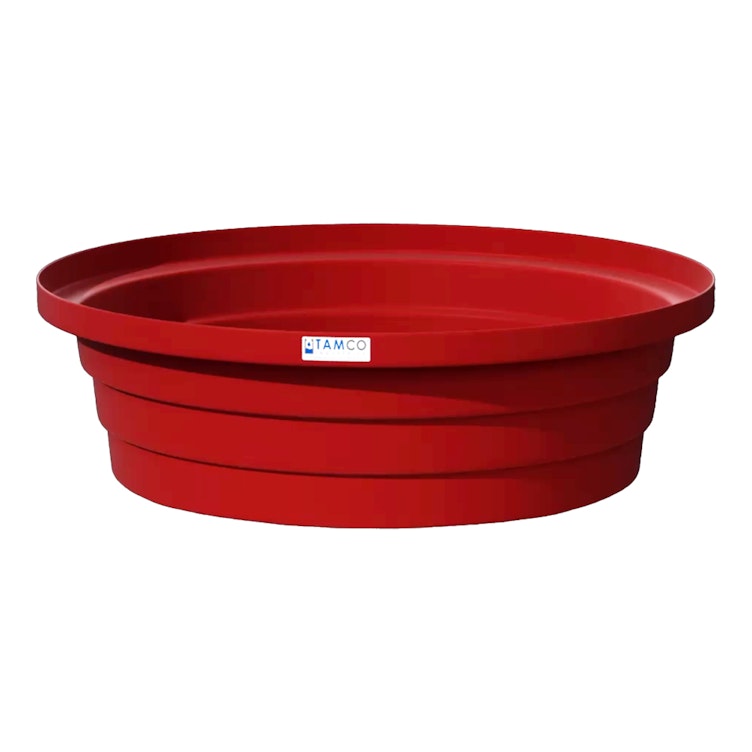 Red LLDPE Tamco® 1-Drum Drip Tray - 40-3/16" Dia. x 12" Hgt.