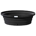 Black LLDPE Tamco® 1-Drum Drip Tray with 3/4" Drain - 40-3/16" Dia. x 12" Hgt.