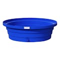 Blue LLDPE Tamco® 1-Drum Drip Tray with 3/4" Drain - 40-3/16" Dia. x 12" Hgt.