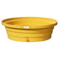 Yellow LLDPE Tamco® 1-Drum Drip Tray with 3/4" Drain - 40-3/16" Dia. x 12" Hgt.