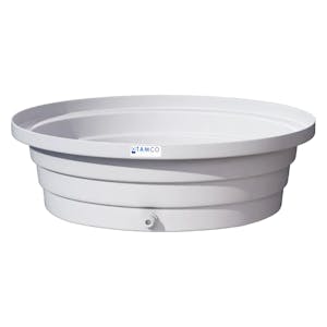 Natural LLDPE Tamco® 1-Drum Drip Tray with 3/4" Drain - 40-3/16" Dia. x 12" Hgt.