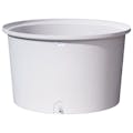 300 Gallon Natural Round Tamco® Containment Tank with 3/4" Drain - 60-1/2" Dia. x 36-1/4" Hgt.