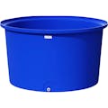 350 Gallon Blue Round Tamco® Containment Tank with 3/4" Drain - 64-1/2" Dia. x 36-1/4" Hgt.