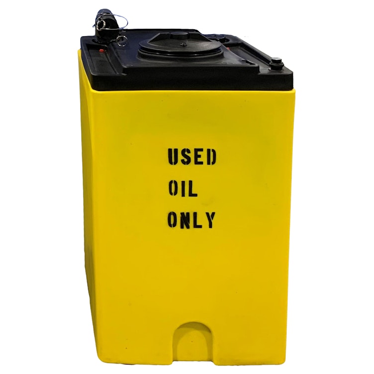 70 Gallon Yellow Square Double Wall Waste Oil Tank - 24" L x 24" W x 41" Hgt.