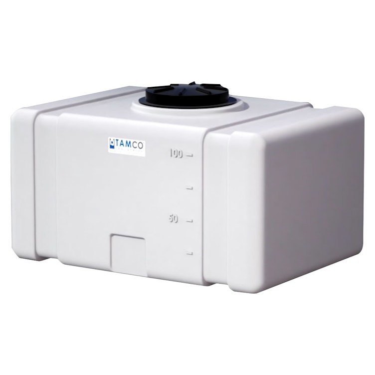 100 Gallon Natural Tamco® Bulk Utility Tank with 12-1/2" Plain Lid - 42-1/2" L x 30-1/2" W x 26-1/4" Hgt.