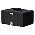 100 Gallon Black Tamco® Bulk Utility Tank with 12-1/2" Plain Lid & 2" FNPT Bulkhead Fitting - 42-1/2" L x 30-1/2" W x 26-1/4" Hgt.