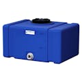 100 Gallon Blue Tamco® Bulk Utility Tank with 12-1/2" Plain Lid & 2" FNPT Bulkhead Fitting - 42-1/2" L x 30-1/2" W x 26-1/4" Hgt.