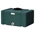 100 Gallon Forest Green Tamco® Bulk Utility Tank with 12-1/2" Plain Lid & 2" FNPT Bulkhead Fitting - 42-1/2" L x 30-1/2" W x 26-1/4" Hgt.