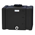 150 Gallon Black Tamco® Bulk Utility Tank with 12-1/2" Plain Lid & 2" FNPT Bulkhead Fitting - 42-1/2" L x 30-1/2" W x 35-1/4" Hgt.