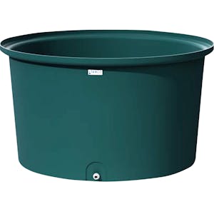 350 Gallon Forest Green Round Tamco® Containment Tank with 3/4" Drain - 64-1/2" Dia. x 36-1/4" Hgt.