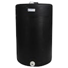 55 Gallon Tamco® Black Water Storage Tank with 8" Lid & (2) 1" Fittings - 24" Dia. x 33" Hgt.