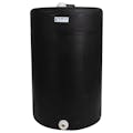 55 Gallon Tamco® Black Water Storage Tank with 8" Lid & (2) 1" Fittings - 24" Dia. x 33" Hgt.