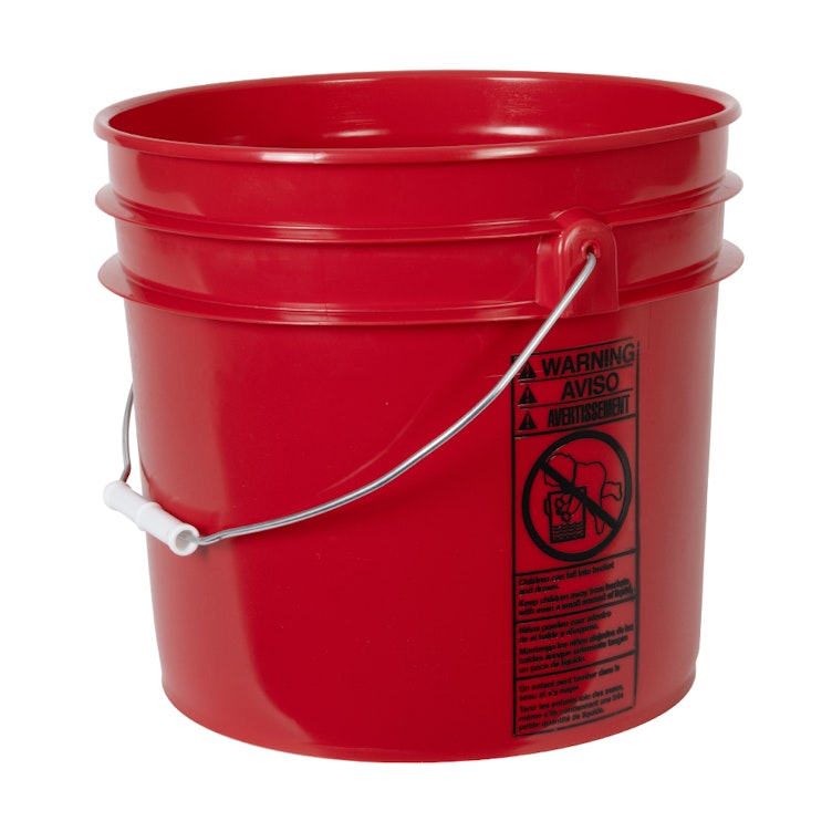 3-1/2 Gallon Red Bucket