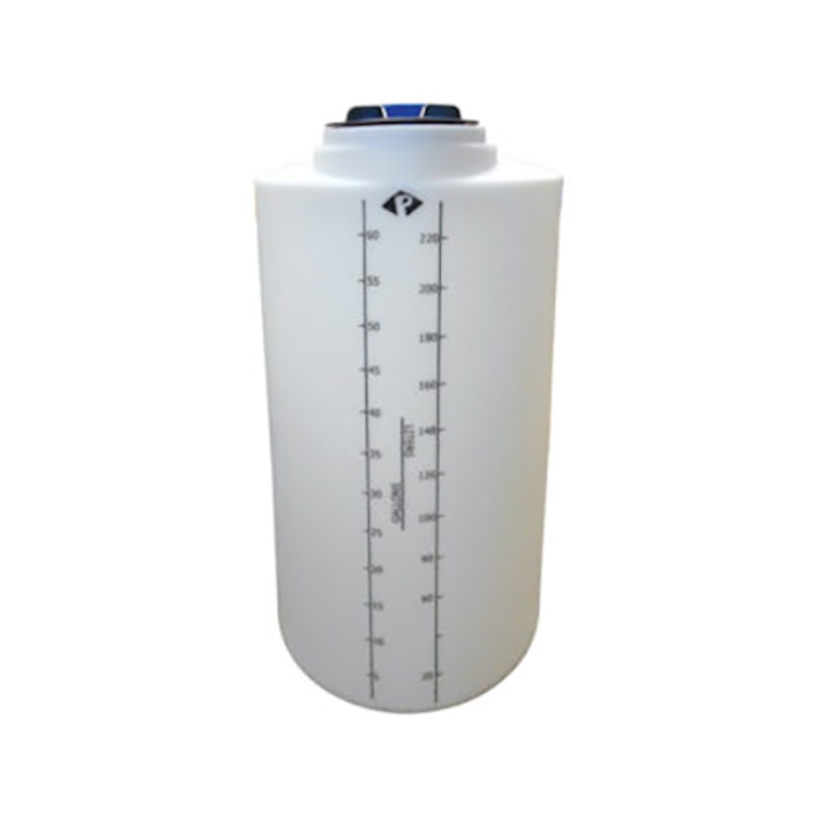 65 Gallon Natural XLPE ProChem® Process Chemical Tank (1.9 Specific Gravity) with 8" Lid - 23" Dia. x 43" Hgt.
