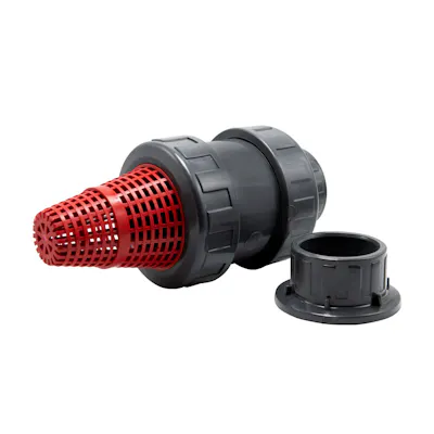 2-1/2" Socket Gray PVC True Union Check Valve with EPDM O-Ring
