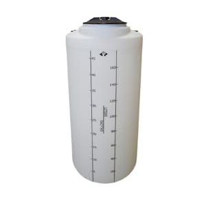 50 Gallon Natural MDLPE ProChem® Potable Water Tank (1.0 Specific Gravity) with Bottom Port & 8" Lid - 19-1/2" Dia. x 47-1/4" Hgt.