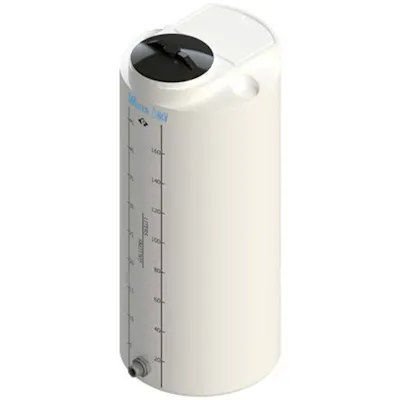 50 Gallon Natural MDLPE ProChem® Potable Water Tank (1.0 Specific Gravity) with Bottom Port & 8" Lid - 19-1/2" Dia. x 47-1/4" Hgt.
