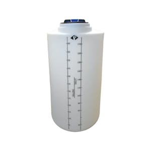 65 Gallon Natural MDLPE ProChem® Potable Water Tank (1.5 Specific Gravity) with Bottom Port & 8" Lid - 23" Dia. x 43" Hgt.