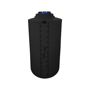 65 Gallon Black MDLPE ProChem® Potable Water Tank (1.0 Specific Gravity) with Bottom Port & 8" Lid - 23" Dia. x 43" Hgt.