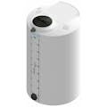 100 Gallon Natural MDLPE ProChem® Potable Water Tank (1.5 Specific Gravity) with Top & Bottom Port & 8" Lid - 27" Dia. x 47-3/4" Hgt.