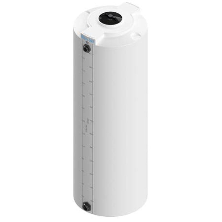 265 Gallon Natural MDLPE ProChem® Potable Water Tank (1.5 Specific Gravity) with Top & Bottom Port & 8" Lid - 31" Dia. x 91" Hgt.