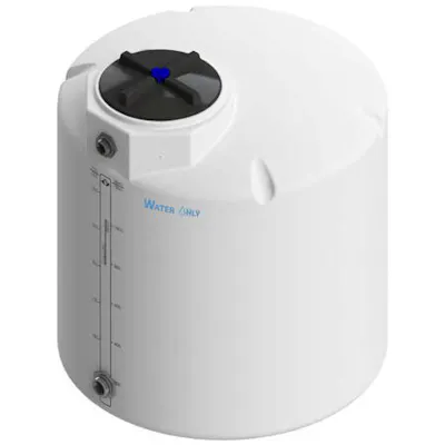 300 Gallon Natural MDLPE ProChem® Potable Water Tank (1.5 Specific Gravity) with Top & Bottom Port & 16" Lid - 48" Dia. x 51-1/2" Hgt.