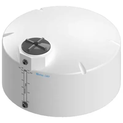 550 Gallon Natural MDLPE ProChem® Potable Water Tank (1.0 Specific Gravity) with Top & Bottom Port & 16" Lid - 73" Dia. x 45" Hgt.