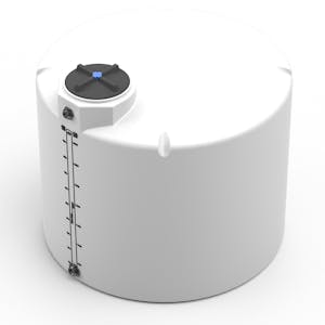 1000 Gallon Natural MDLPE ProChem® Potable Water Tank (1.0 Specific Gravity) with Top & Bottom Port & 16" Lid - 73" Dia. x 68" Hgt.
