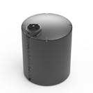 1500 Gallon Black MDLPE ProChem® Potable Water Tank (1.0 Specific Gravity) with Top & Bottom Port & 16" Lid - 73" Dia. x 96" Hgt.