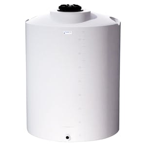 425 Gallon Tamco® Vertical Natural PE Tank with 12-1/2" Vented Lid & 2" Fitting - 48" Dia. x 68" Hgt.