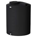 425 Gallon Tamco® Vertical Black PE Tank with 16" Plain Lid & 2" Fitting - 48" Dia. x 66" Hgt.