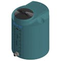 25 Gallon Green MDLPE ProChem® Potable Water Tank (1.0 Specific Gravity) with Bottom Port & 8" Lid - 19-1/2" Dia. x 26-1/4" Hgt.
