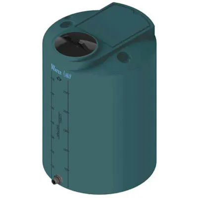 75 Gallon Green MDLPE ProChem® Potable Water Tank (1.0 Specific Gravity) with Bottom Port & 8" Lid - 27" Dia. x 40" Hgt.