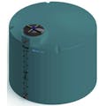 1000 Gallon Green MDLPE ProChem® Potable Water Tank (1.0 Specific Gravity) with Top & Bottom Port & 16" Lid - 73" Dia. x 68" Hgt.