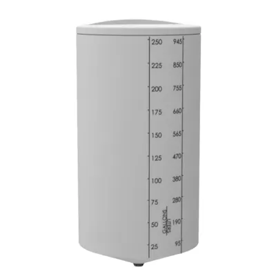 250 Gallon ProChem® Natural MDPE 22.5° Cone Bottom Tank (1.0 Specific Gravity) with Shoebox Cover - 35" Dia. x 71" Hgt.