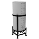 300 Gallon ProChem® Natural MDPE 22.5° Cone Bottom Tank (1.5 Specific Gravity) with Bolt-On Lid - 35" Dia. x 83" Hgt.