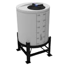 150 Gallon ProChem® Natural MDPE 22.5° Cone Bottom Tank (1.0 Specific Gravity) with 16" Twist Lid - 35" Dia. x 41" Hgt.