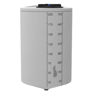 200 Gallon ProChem® Natural MDPE 22.5° Cone Bottom Tank (1.0 Specific Gravity) with 16" Twist Lid - 35" Dia. x 59" Hgt.