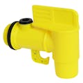 2" Lockable Yellow Polyethylene Bung Faucet with Bucket Hook