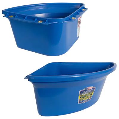 6 Gallon Blue HDPE Corner Feeder