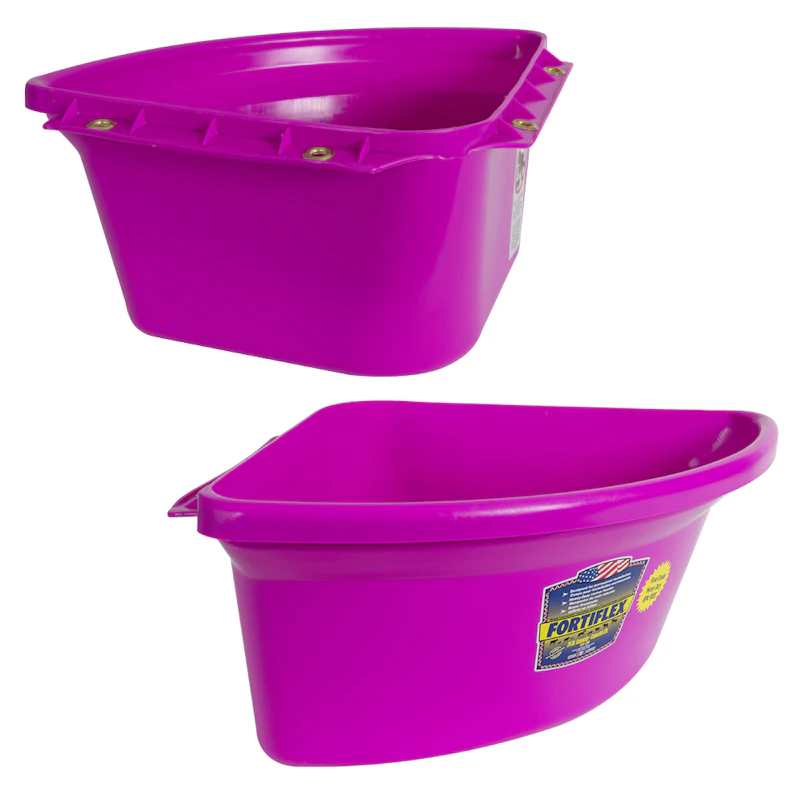 6 Gallon Hot Pink HDPE Corner Feeder