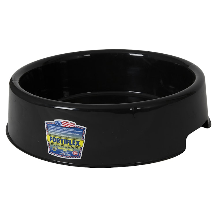 3 Gallon Black HDPE Round Tip-Resistant Low Pan