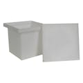 2 Gallon ProChem® Polypropylene High-Temperature Square Tank with Cover - 8" L x 8" W x 8" Hgt.