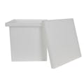 7 Gallon ProChem® Polypropylene High-Temperature Square Tank with Cover - 12" L x 12" W x 12" Hgt.