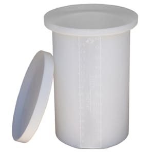15 Gallon ProChem® Polypropylene High-Temperature Cylindrical Tank with Cover - 15" Dia. x 25-1/2" Hgt.