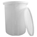 55 Gallon Natural Polypropylene Cylindrical ProChem® High-Temperature Open Top Process Chemical Tank with Cover - 24" Dia. x 32-1/2" Hgt.