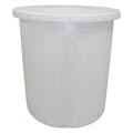 100 Gallon Natural Polypropylene Cylindrical ProChem® High-Temperature Open Top Process Chemical Tank with Cover - 30" Dia. x 37-1/2" Hgt.