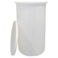 150 Gallon Natural Polypropylene Cylindrical ProChem® High-Temperature Open Top Process Chemical Tank with Cover - 30" Dia. x 54" Hgt.